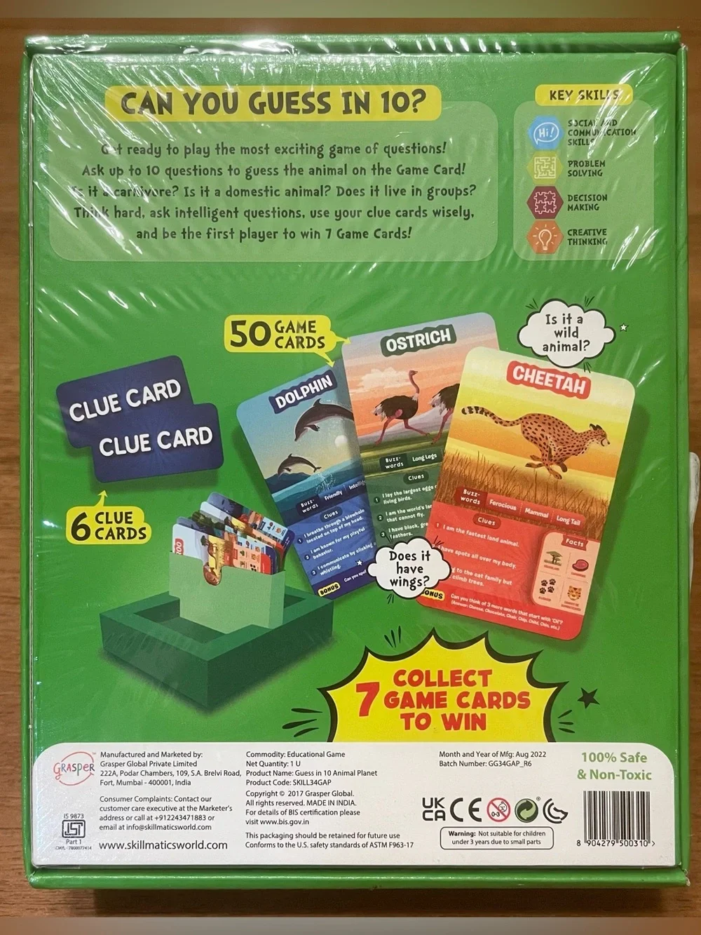 Skillmatics Guess In 10 Animal Planet Quick Game Of Smart Questions New & Sealed
